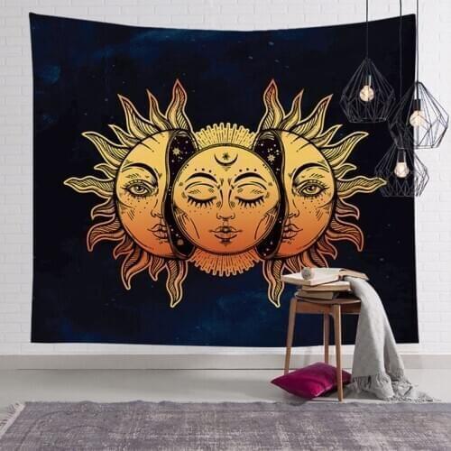 Sun and Moon Psychedelic Wall Tarot Tapestry Divination Altar Tarot Tablecloth Wholesale Dropshipping