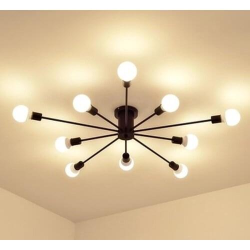 Vintage metal star chandelier lighting Retro spider chandeliers Semi flush mount ceiling lamp Sputnik light fixture home Lights