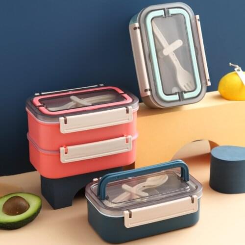Japanese Lunch Box 304 Stainless Steel Bento Box Microwave Heating Lunch Box Food Container for School Kids Office Worker