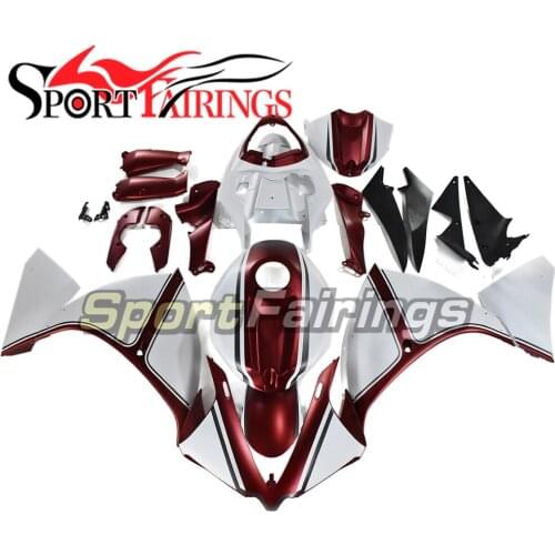 Candy Red White Fairing For Yamaha YZF1000 R1 12 13 14 2012 2013 2014 ABS Injection Motorcycle Bodywork Fiberglass Tank Cover