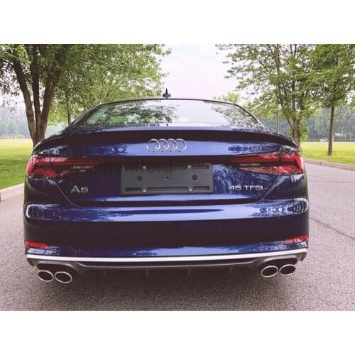 For Audi A5 2017 2018 ABS Material Rear Spoiler Diffuser Bumper Guard Protector Skid Plate Cover Protector Car Styling