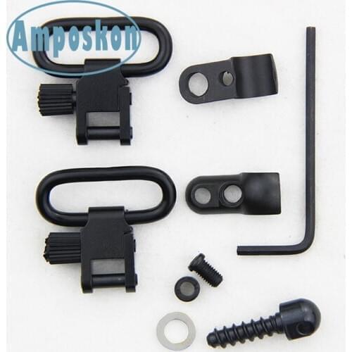 1 Set QD Detachable 1'' Rifle Sling Mount Kit .22 Cal Split Band With Barrel Tube Magazine Dia Of .430"-450" Hunting Accessories