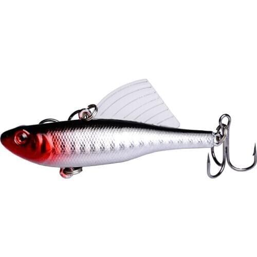 1PCS Vantage Balance VIB Ice Fishing Lure Wobbers Bait Silicone Artificial Bait 6.5cm 16.5g Lead Fish Soft Bait Treble Hook