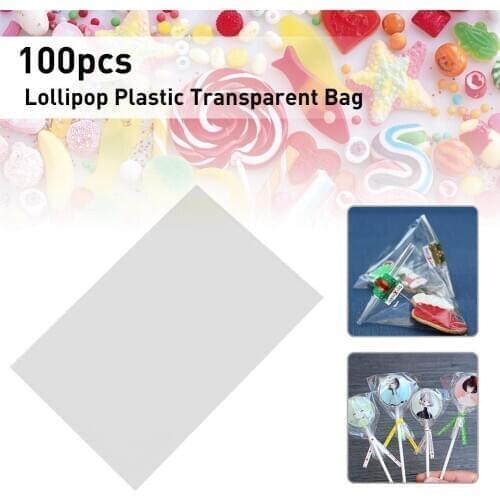 Party Tool 100pcs / Christmas Bag Cake Pop Lollipop OPP Bag Baking Chocolate Bag Set Plastic Transparent
