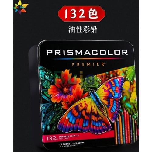 132 pack USA Prismacolor Premier Crayons De Couleur Wood Color Pencil Drawing Painting Stationery Sanford Soft Oily Color Pencil
