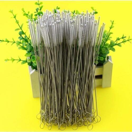 2000Pcs 17.5cm 6mm Milk Bottle Feeding Bottle Cleaner Cleaning Brush Premium Stainless Steel Drink Pipe Straw Cleaning Tools