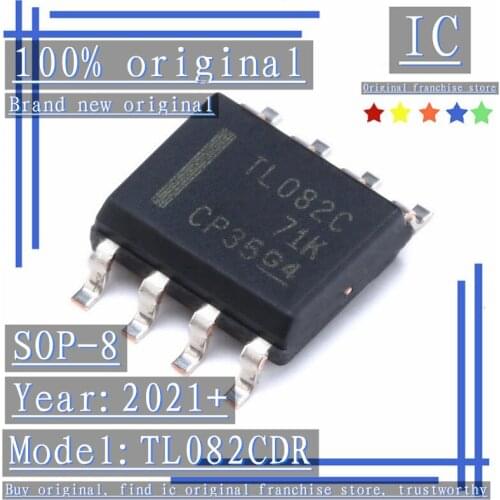 2021+100% Brand new original 10PCS-50PCS TL082CDR TL082C SOP-8 Single operational amplifier