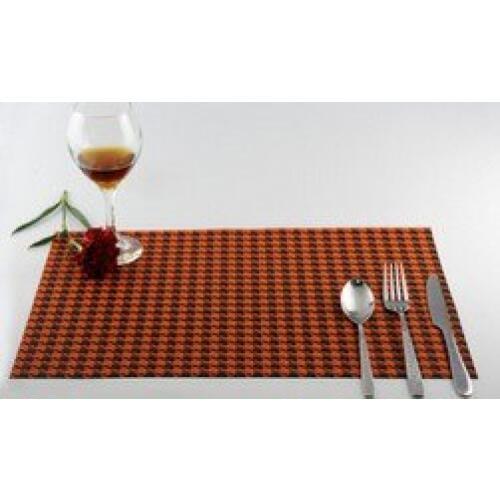 4 PCS/Lot Dining Table PVC Placemats New Crossed Grid Waterproof Teslin Heat-Insulated Disc Pads For Home And Restauran JI 0812