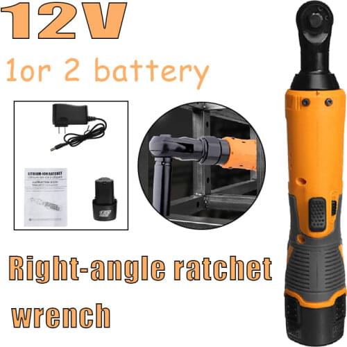 12V Cordless Electric Wrench Ratchet Wrench 3/8 Angle Drill Screwdriver Rechargeable 65NM Ratchet Power Tools with 1/2 Battery