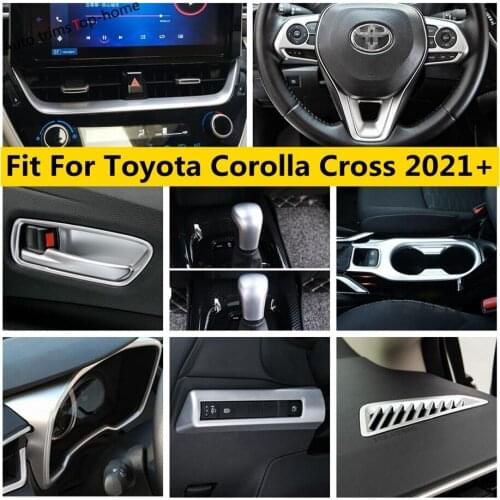 Accessories For Toyota Corolla Cross 2021 ABS Matte Air AC Vent Outlet / Water Cup Holder Panel Cover Trim Decoration Interior