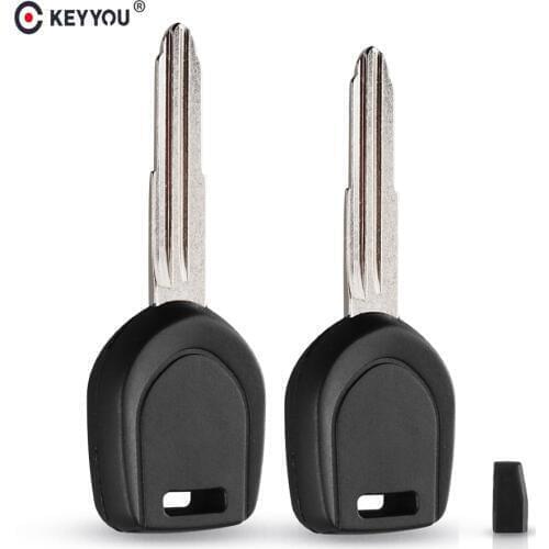 KEYYOU Transponder Car Key Case Shell For Mitsubishi Lancer Shogun Pajero Montero L200 Triton ID46 PCF7936 Chip Left/Right Blade