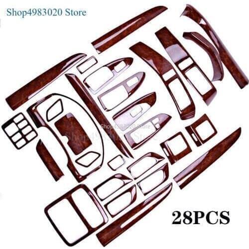 Wood Color Trim Panel Cover Car Styling For Toyota Land Cruiser Prado FJ120 2003 2004 2005 2006 2007 2008 2009 Accessories