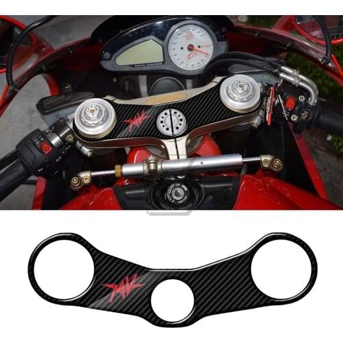 For MV Agusta F4 Models 2000-2006 3D Carbon-look Upper Triple Yoke Defender