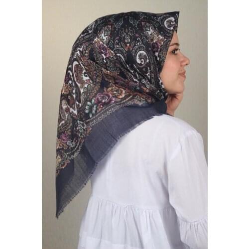ERİPEK PATTERNED LINEN FLAMLI SCARF-DESEN-18-RENK-03