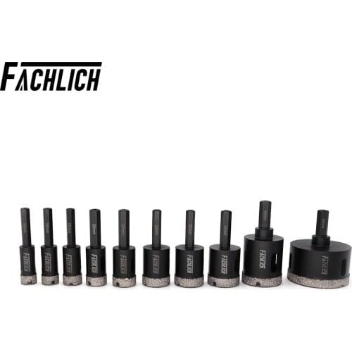 FACHLICH 1piece Hexagon Shank Dry Diamond Drill Hole Saw Core Bits Ceramic Tile for Granite Marble Core Drilling Bits