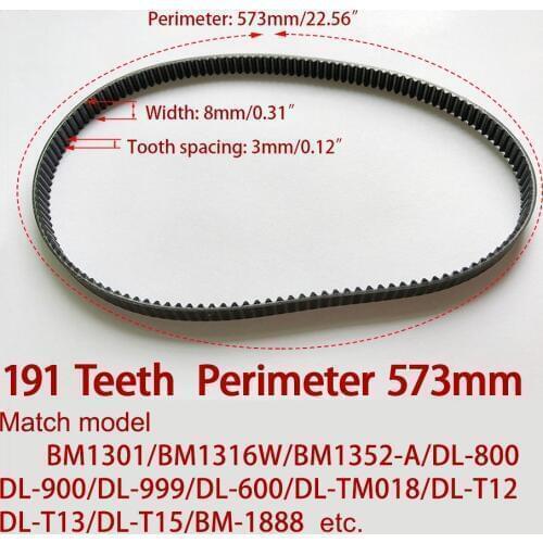 191 Teeth Breadmaker Conveyor Belts bread machine belts Bread Maker Parts 191Teeth Perimeter 573mm Kitchen Appliance accessories