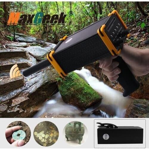 Maxgeek Mini GR100 Long Range Gold Detector Gold Metal Detector Carry Case for Silver Gold Gem Diamond Yellow