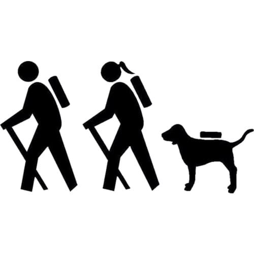 Car stickers and decals fun fashion personality external accessories lovers hiking Dog Backpack camping family Vinyl Decals