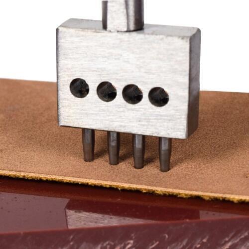 2/4/6 Claws, Perforation Punching Tool DIY Steel Diamond Lace Stitching Chisel Leather Craft 4,5,6 Mm Hole Spacing 3 Pcs / Set