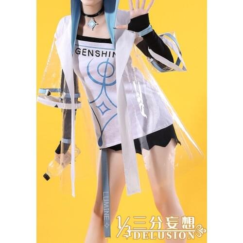 Hot Game Genshin Impact Lumine Womens Fashion Costume Amine Cosplay Costume Sizes S-XL 2021 New