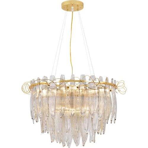 Postmodern Living Room Chandelier Simple Creative Bedroom Lamp Designer Study Light Luxury Model Room Dining Room Glass Lamps