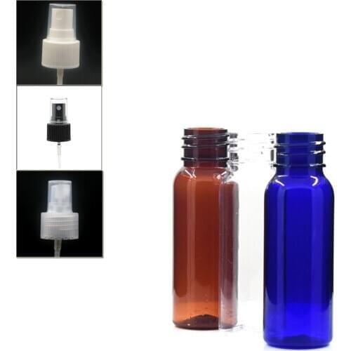 20ml empty amber/clear plastic pet bottle with transparent/white/black fine mist sprayer X 10