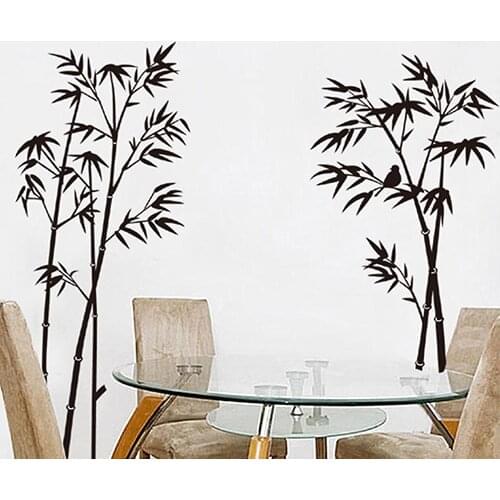 Removable Bird Bamboo Wall Sticker Living Room Bedroom Decal DIY Home Decor