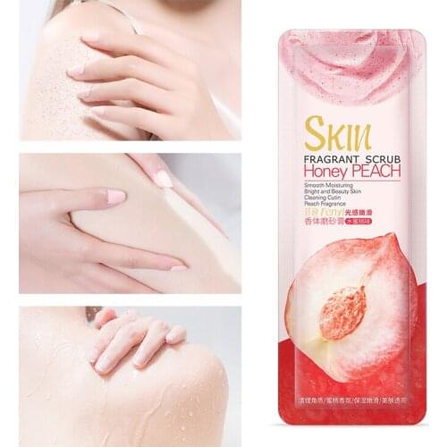 Sweet Peach Body Scrub Arbutin Moisturizing Brighten Skin Gentle Exfoliation Shea Butter Clean Shrink Pores Exfoliating Scrub