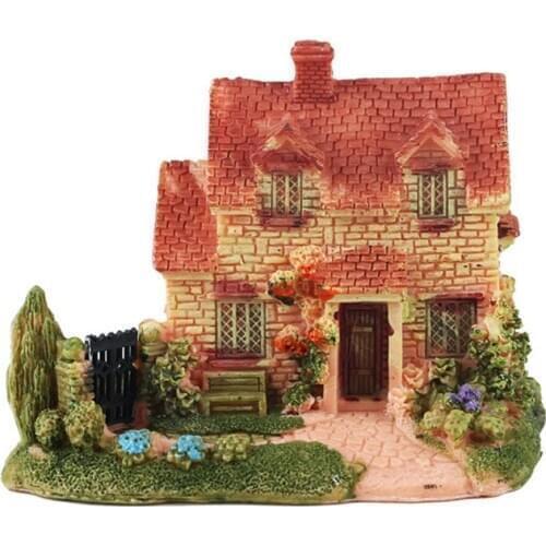 Aquarium Ornament House Decoration Waterscape Sea View Seascape / Country Village Villa villadom quinta praetorium for fish tank