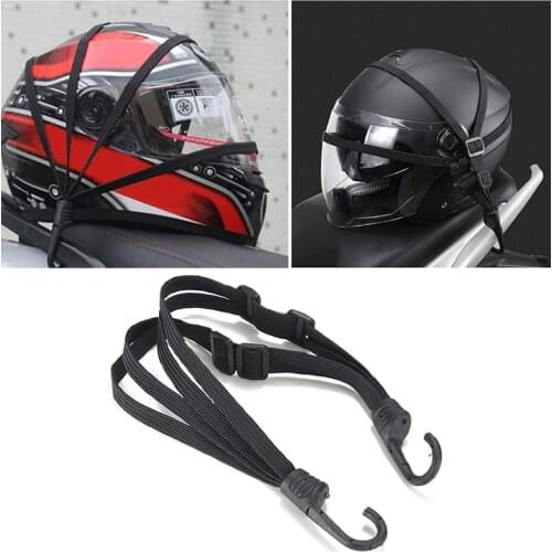 Universal Motorcycle Luggage Strap Motorcycle Helmet Gears Fixed Elastic Buckle Rope High-Strength Luggage Net 60cm