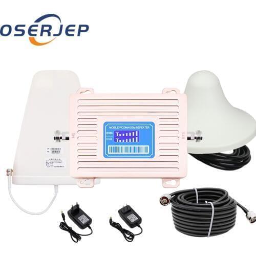 LCD Display GSM 900 UMTS 1800 mhz Dual Band Repeater 2G 3G 4G LTE Phone Amplifier Cellular Mobile Booster +LPDA /Ceiling Antenn