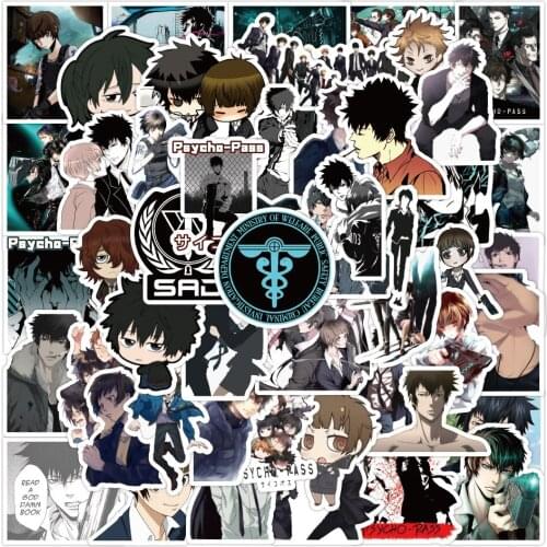 10/50pcs Japanese anime Psycho-Pass Stickers For Cars Motorcycles Furniture Childrens toys Luggage Skateboards Computers