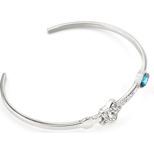 Factory Price Cuff Opening Bracelet Bangles For womens Stainless Steel Inlaid crystal chains Bangle Fashion Jewelry Wholesale