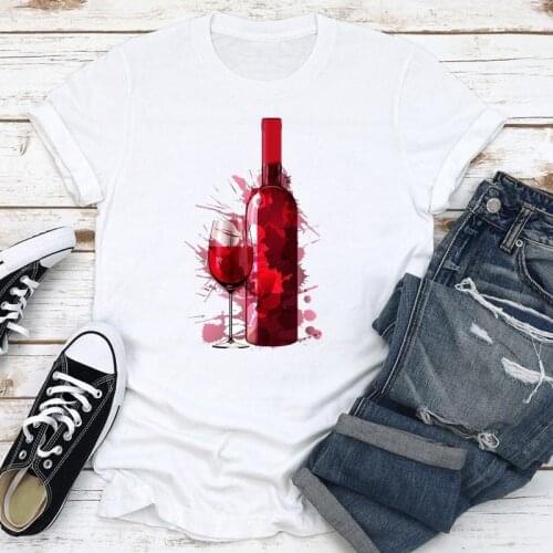 Summer Wine 2021 Casual Style Clothing Women Fashion Clothes Print Cartoon Short Sleeve Tshirt Female Tee Top Graphic T-shirt