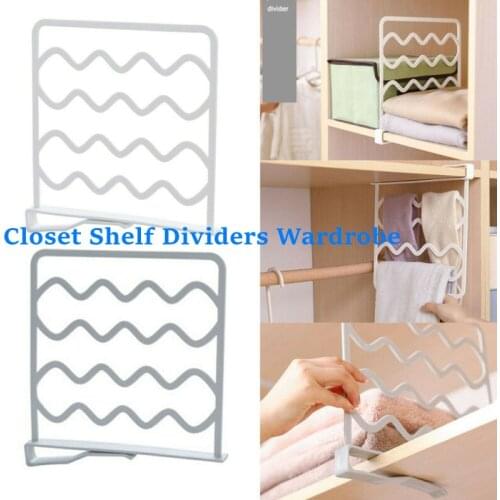 Creative Closet Shelf Dividers Wardrobe Partition Shelves Divider Clothes Wire Shelving Storage Organizer High Quality Home 1pcs