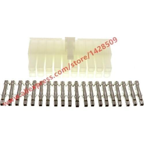 10 Sets 20 Pin Electrical Modified Extension Wire Connector Cord Power Plug