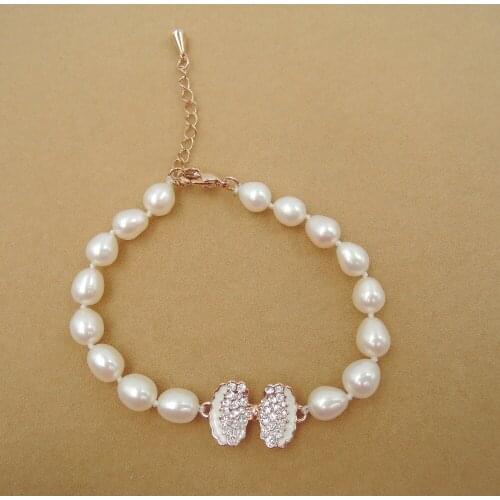 100% NATURE FRESHWATER PEARL Bracelet-AAAAA high good quality