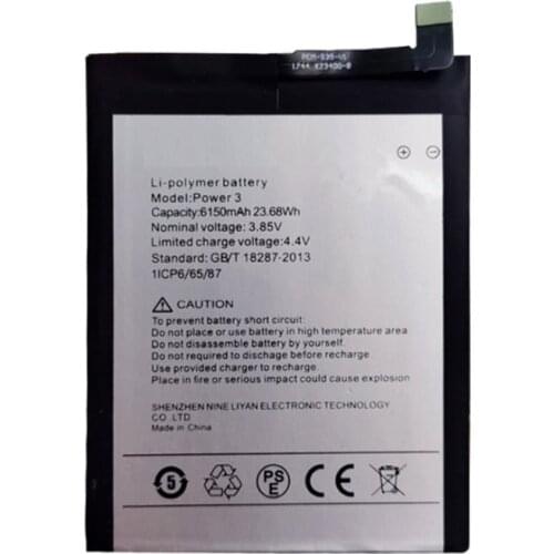 1x 6150mAh 23.68Wh Power 3 Mobile Phone Replacement Battery For UMI Umidigi Power 3 Power3 phone Batteries