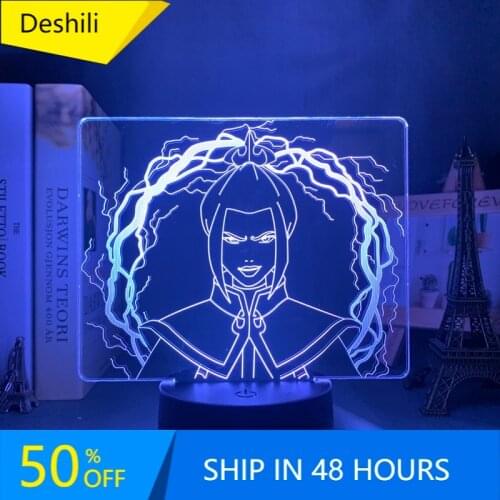 Acrylic Led Night Light Avatar The Last Airbender for Kids Child Bedroom Decor Nightlight Avatar Azula 3d Lamp Gift