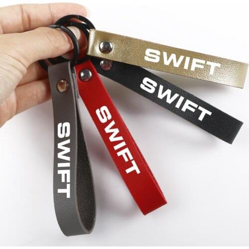 Car Key ring Key Fob Leather Rope keychain for Suzuki Swift Alto SX4 grand vitara Car Key Chain car styling Accessories