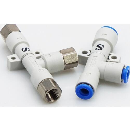Free shipping ZH18DS12-12-12Quick Connector Pneumatic Air Exhaust Vacuum Ejector Body Ported Type Without Silencer SMC Type