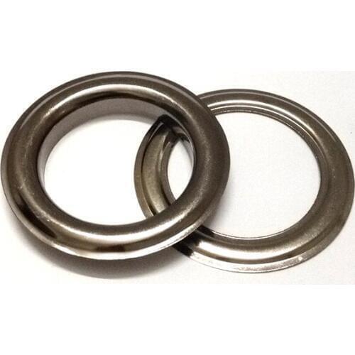 Large #12 (1.5" Hole) Gunmetal Curtain Grommets with Washers