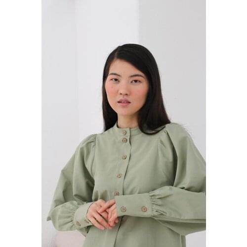 Charm Allday Stand-up Collar Blouses