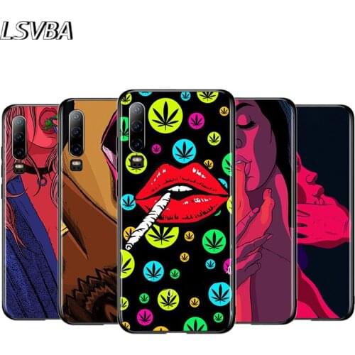 Sexy Lips Hot Girl For Huawei P40 P30 P20 P10 P9 P8 Lite E 5G 2017 2019 Pro Plus Black Phone Case