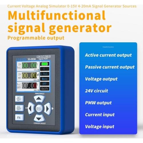 Digital Voltage Current Signal Generator 0~20mAh 0~30V Simulator Calibrator PWM Analogs Output Source Process Calibrator