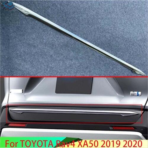 For TOYOTA Rav4 (XA50) 2019 2020 Decorate Accessories ABS Chrome Rear Boot Door under Trim Cover Trunk Lid