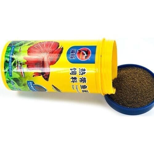 Ornamental Fish Food Goldfish Carp Guppies Small Medium Tropical Fishes Flakes 37MF