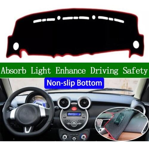 For lifan 330 330EV 2014 2015 2016 2017 Non-slip Bottom Dashboard Cover Car Decals Car Stickers Interior Car Accessories