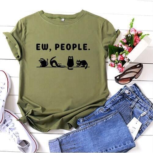 Plus Size S-5XL Women Cute Cat Print T-shirt 100% Cotton Short Sleeve Tee Shirt Casual Female Tshirt Woman Summer Loose Top