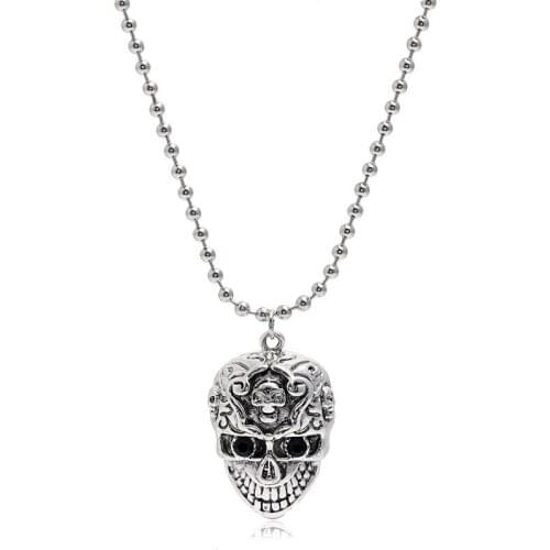 Ins Vintage Ox Bull Head Horn Texas Cowboy Longhorn Skull Hip-hop Punk Piercing Pendant Choker Necklace Korean Fashion Jewelry